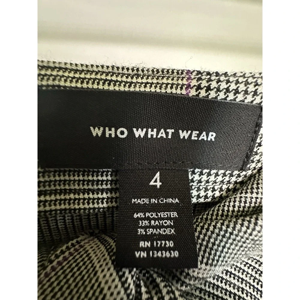 Who What Wear‎ Women's Wrap Skirt Black Plaid Size 4